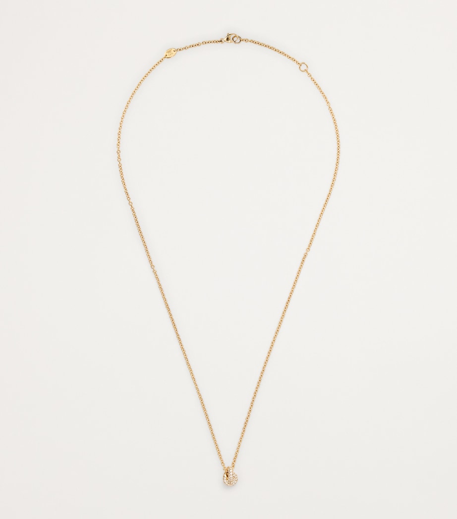 Engelbert Yellow Gold and Pavé Diamond Legacy Knot Necklace - British product