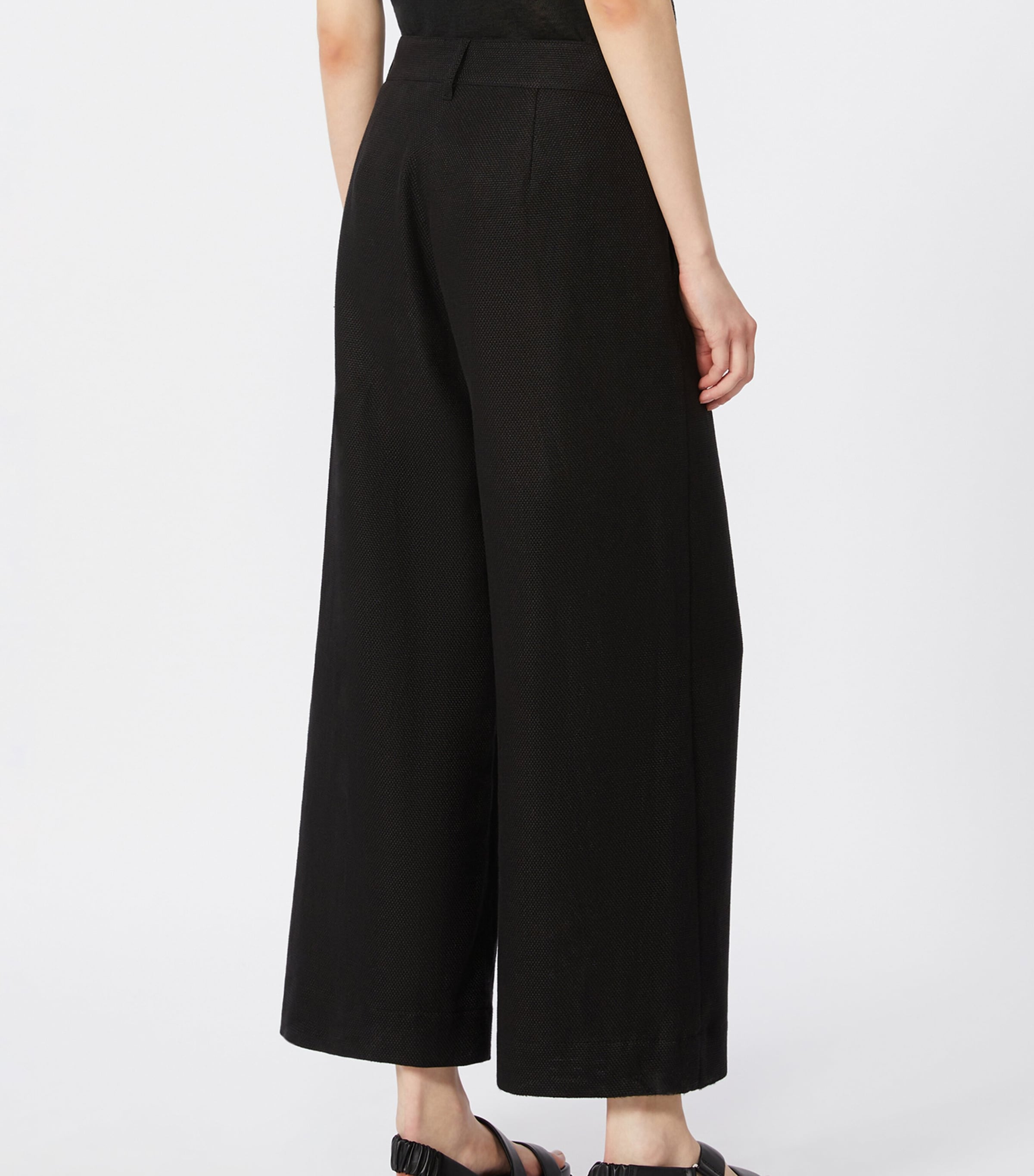 Max Mara Linen-Blend Abissi Culotte Trousers, imported from the UK
