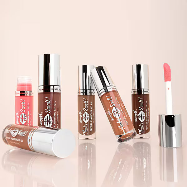 Barry M That's Swell peptide plumping lip oil Nude Nectar, imported from the UK