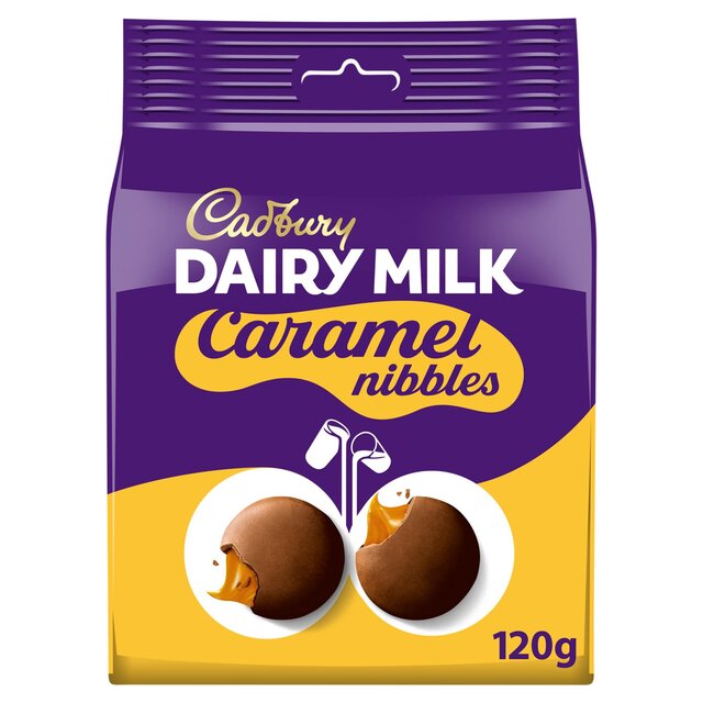 Cadbury Dairy Milk Caramel Nibbles Chocolate Bag   120g - McGrocer