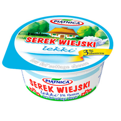 Piatnica Low Fat Cottage Cheese 150g, imported from the UK