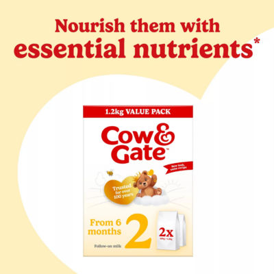 Cow & Gate follow-on milk 2 x 600g - British product