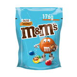 M&M's salted caramel milk chocolate sharing pouch 176g, imported from the UK