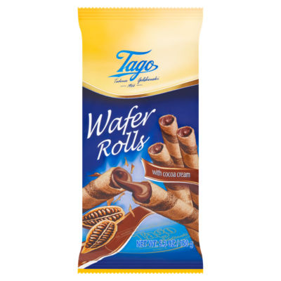 Tago Wafer Rolls with Cocoa Cream Snack 150g