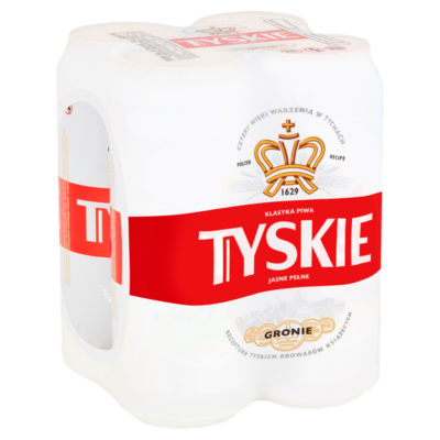 Tyskie Lager Polish beer 500ml aluminum can (British brand)