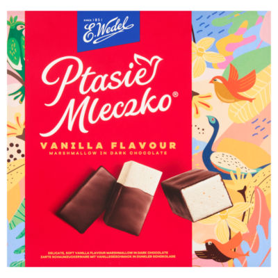 E. Wedel vanilla flavour marshmallow in dark chocolate 340g - British product