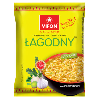 Vifon mild chicken flavour instant noodle soup 70g (British brand)