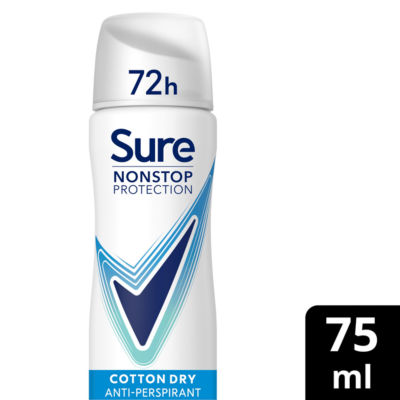 Sure Cotton Dry anti-perspirant spray 75 ml (British brand)