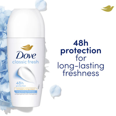 Dove Anti-Perspirant Roll On Classic Fresh 50ml - British product