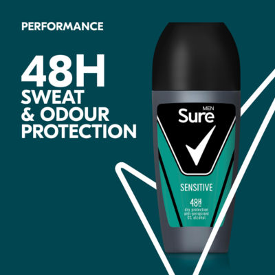 Sure Sensitive Anti-Perspirant Roll On Deodorant 50ml (British brand)