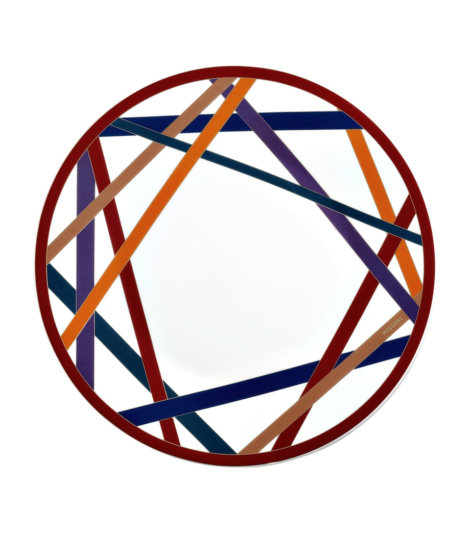 Missoni Home Nastri serving dish with ribbon pattern, 32cm diameter, imported from the UK