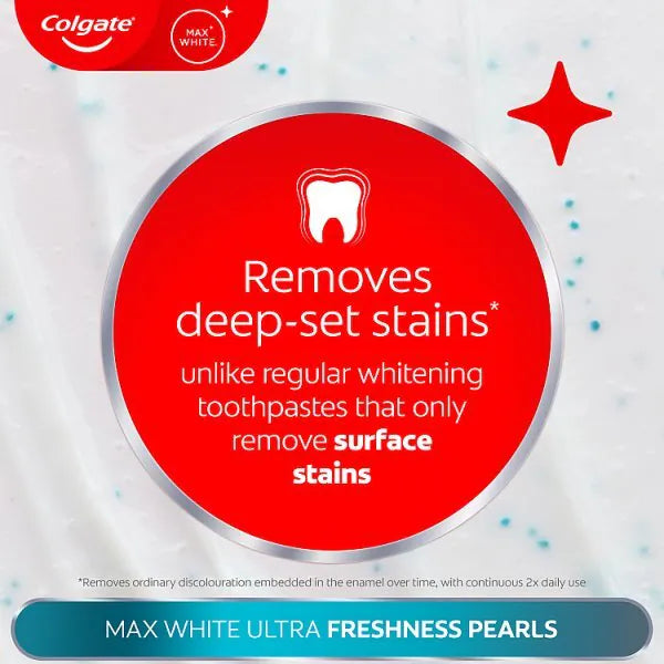 Colgate Max Ultra Fresh Pearls Whitening Toothpaste 75ml - British product