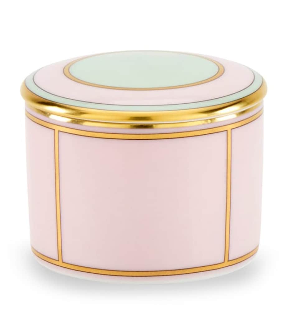 GINORI 1735 porcelain trinket box in Rosa color, UK version