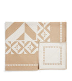 Exclusive Cashmere and Wool Throw with Geometric Pattern