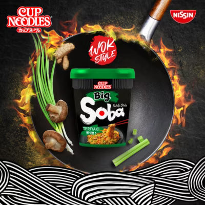Nissin Soba Big Classic instant noodles pot 113g, imported from the UK