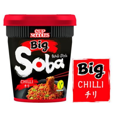 Nissin chilli instant wok style noodles pot 115g, imported from the UK