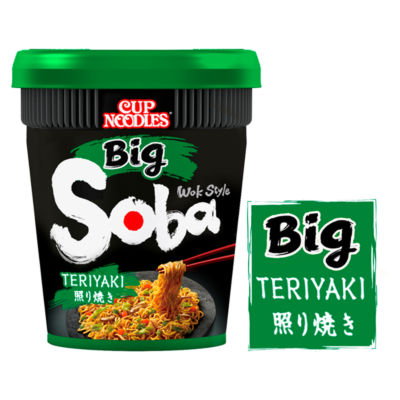 Nissin Soba Big Teriyaki instant noodles pot 113g, imported from the UK
