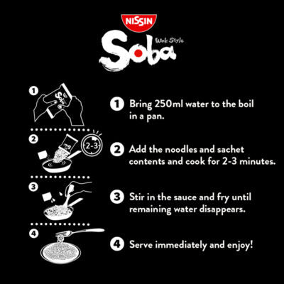Nissin soba teriyaki instant noodles 110g, imported from the UK