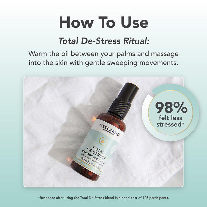 Tisserand Total De-Stress Massage Body Oil 100ml (British brand)