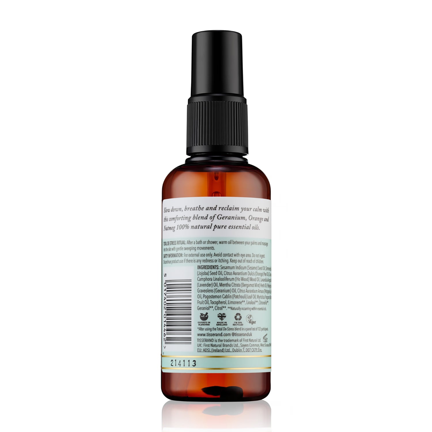 Tisserand Total De-Stress Massage Body Oil 100ml (British brand)