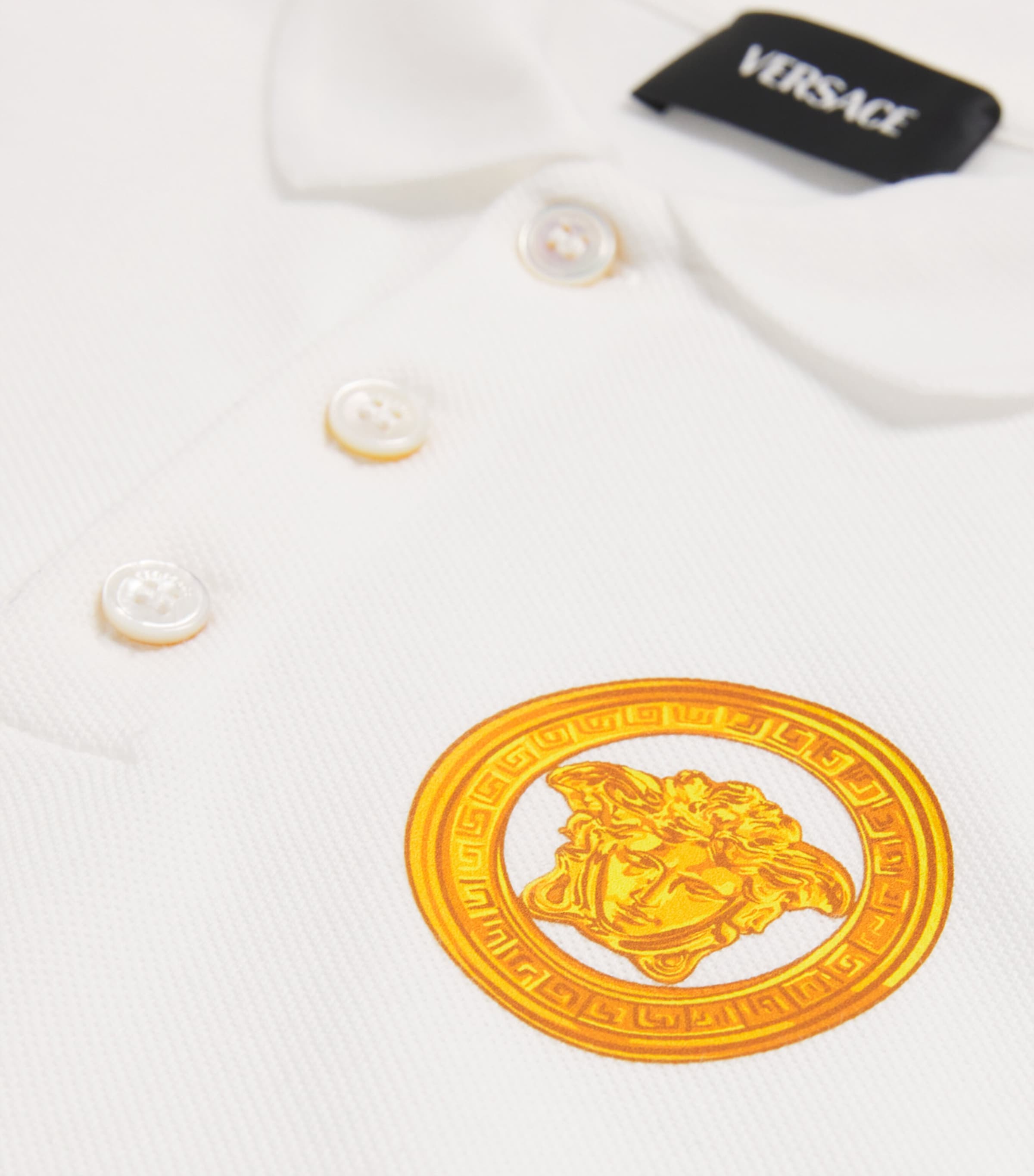 Versace Kids Cotton Piqué Medusa Polo Shirt 6-14 years (British brand)
