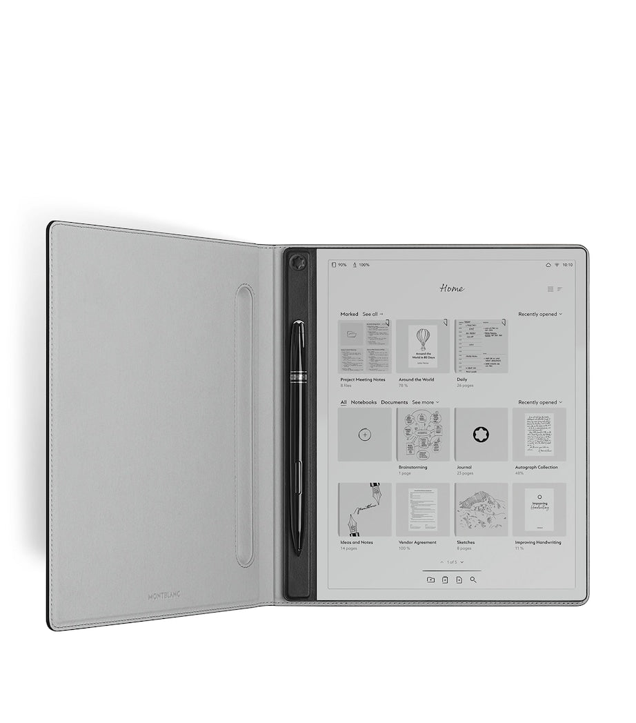 Montblanc digital paper tablet with stylus, interchangeable tips and USB-C cable, imported from the UK