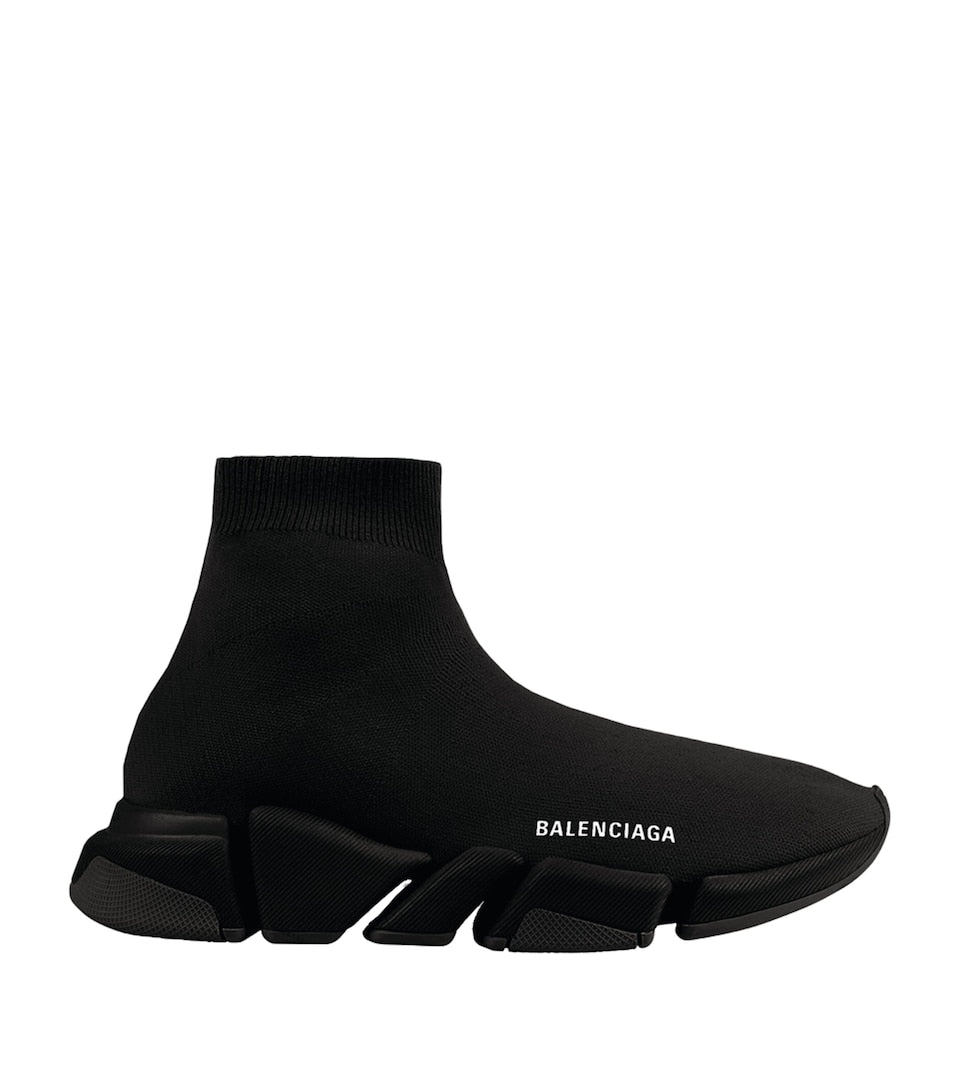 Knitted Sneakers with Ergonomic Sole and Lace-Up Fastening