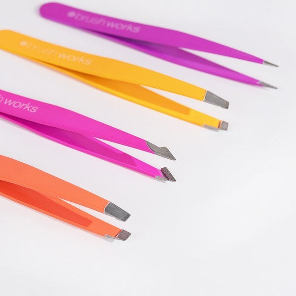 Brushworks 4 Piece Tweezer Set Brights - British product