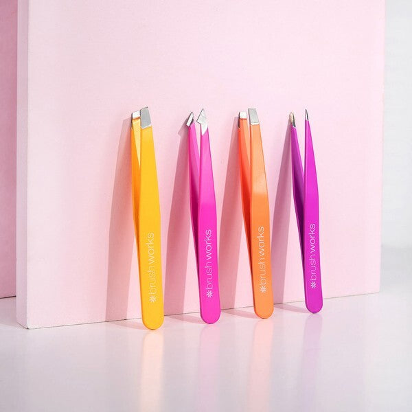Brushworks 4 Piece Tweezer Set Brights - British product