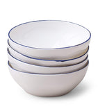 Feldspar cobalt ice cream bowls set of 4 13cm - British product