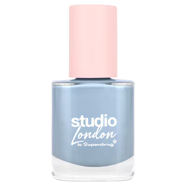 Studio London blue nail polish Feelin' Blue (British brand)