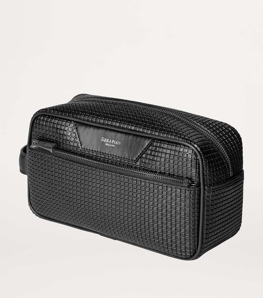 Serapian Coated Canvas-Leather Wash Bag