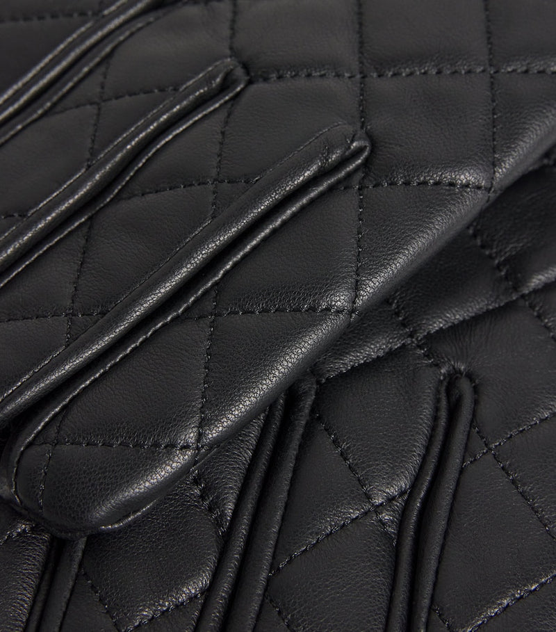 Barbour quilted leather gloves - British product