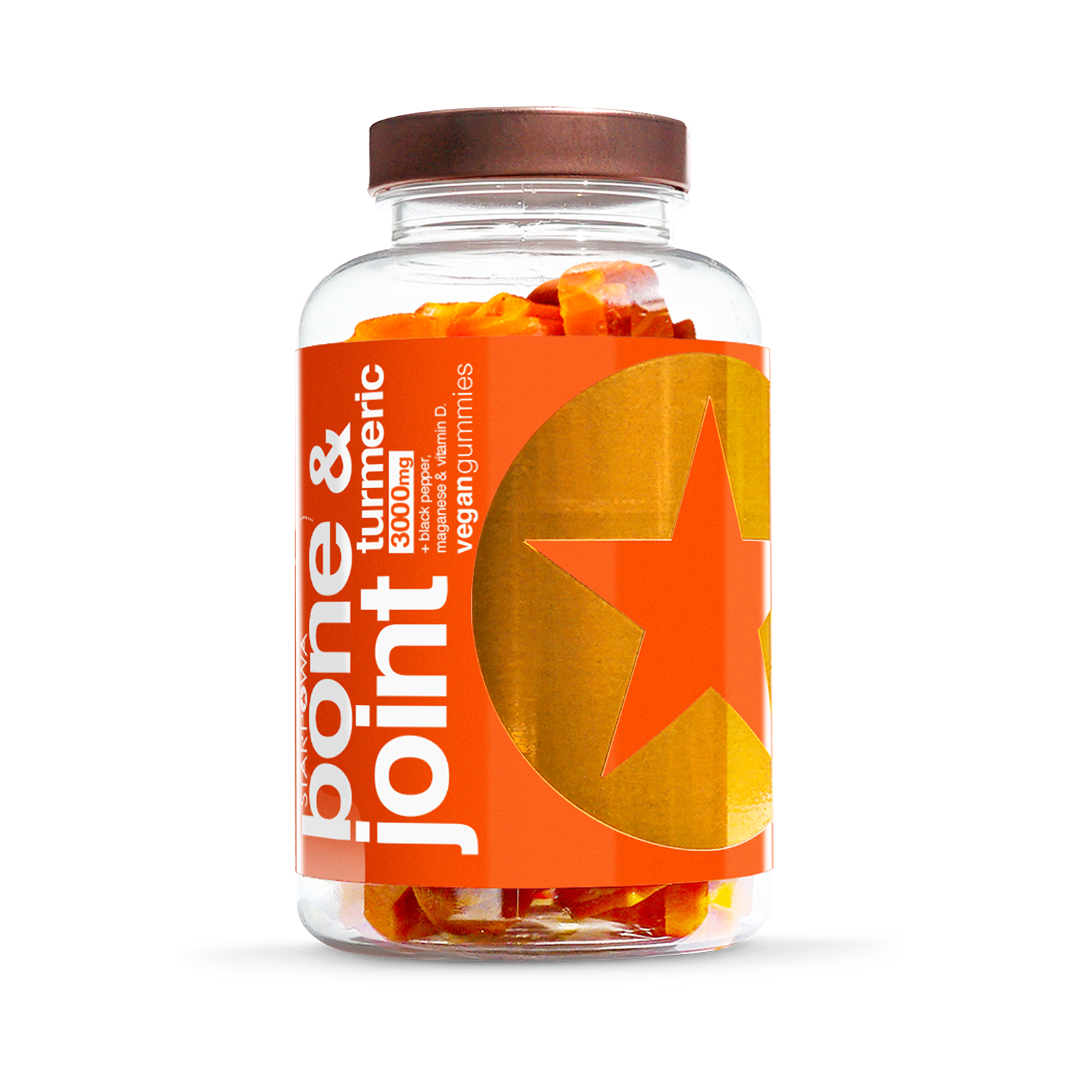 Starpowa Bone Joint Turmeric Gummies with Black Pepper 60 (British brand)