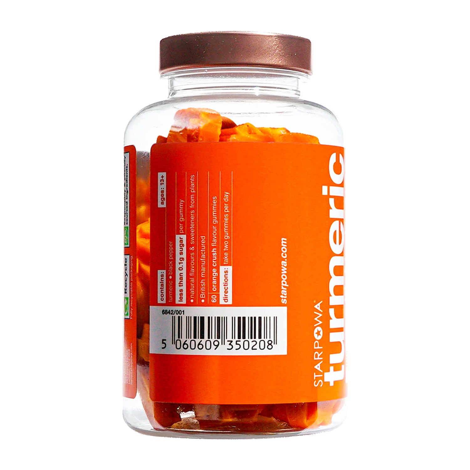Starpowa Bone Joint Turmeric Gummies with Black Pepper 60 (British brand)