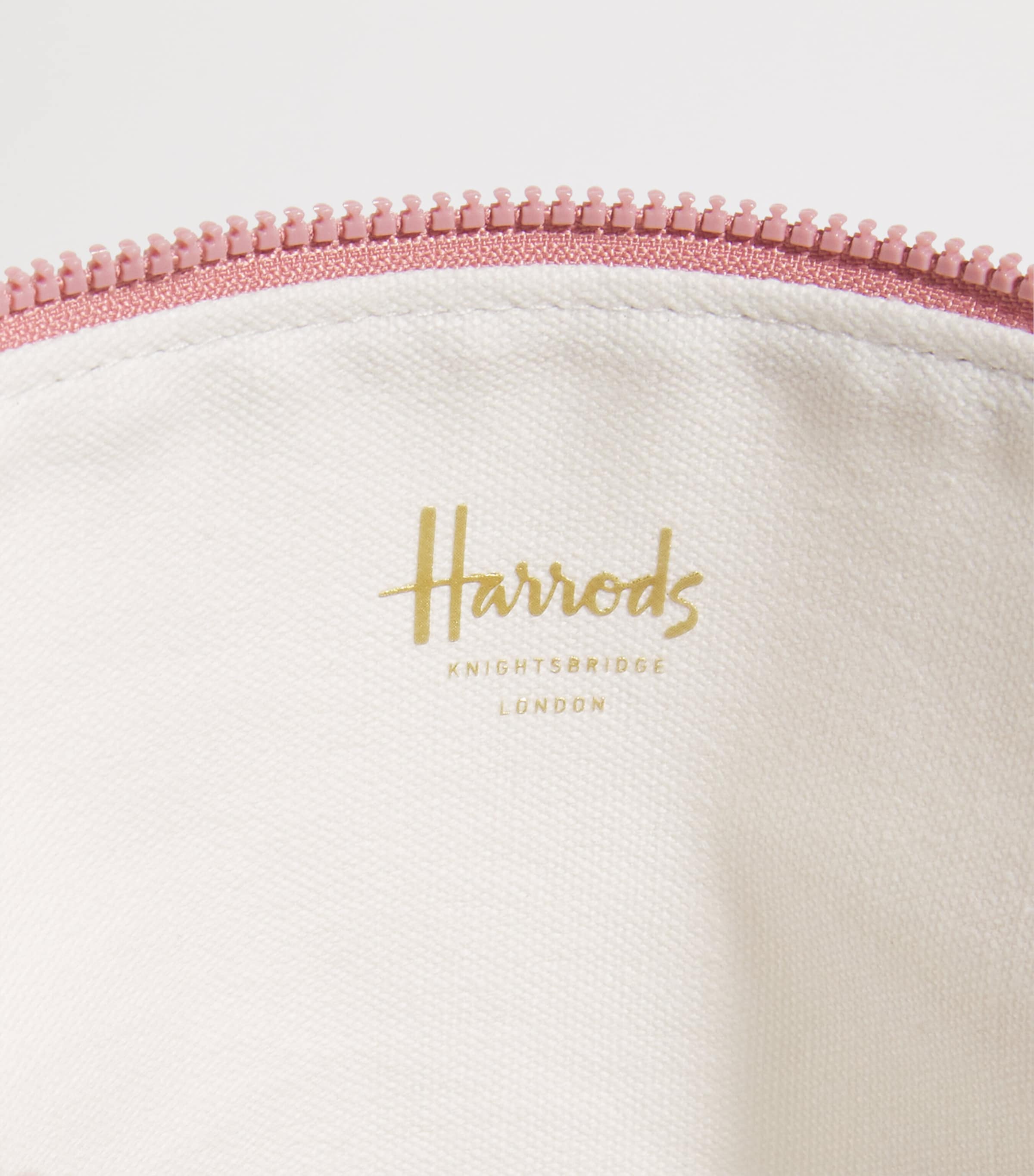 Harrods Toile Half Moon Cosmetic Bag
