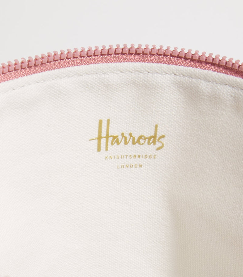 Harrods Toile Half Moon Cosmetic Bag
