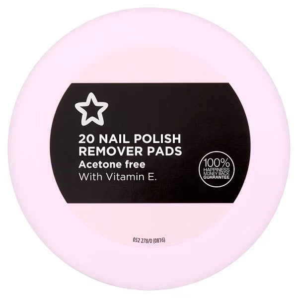 Superdrug Nail Polish Remover Pads Vitamin E (British brand)