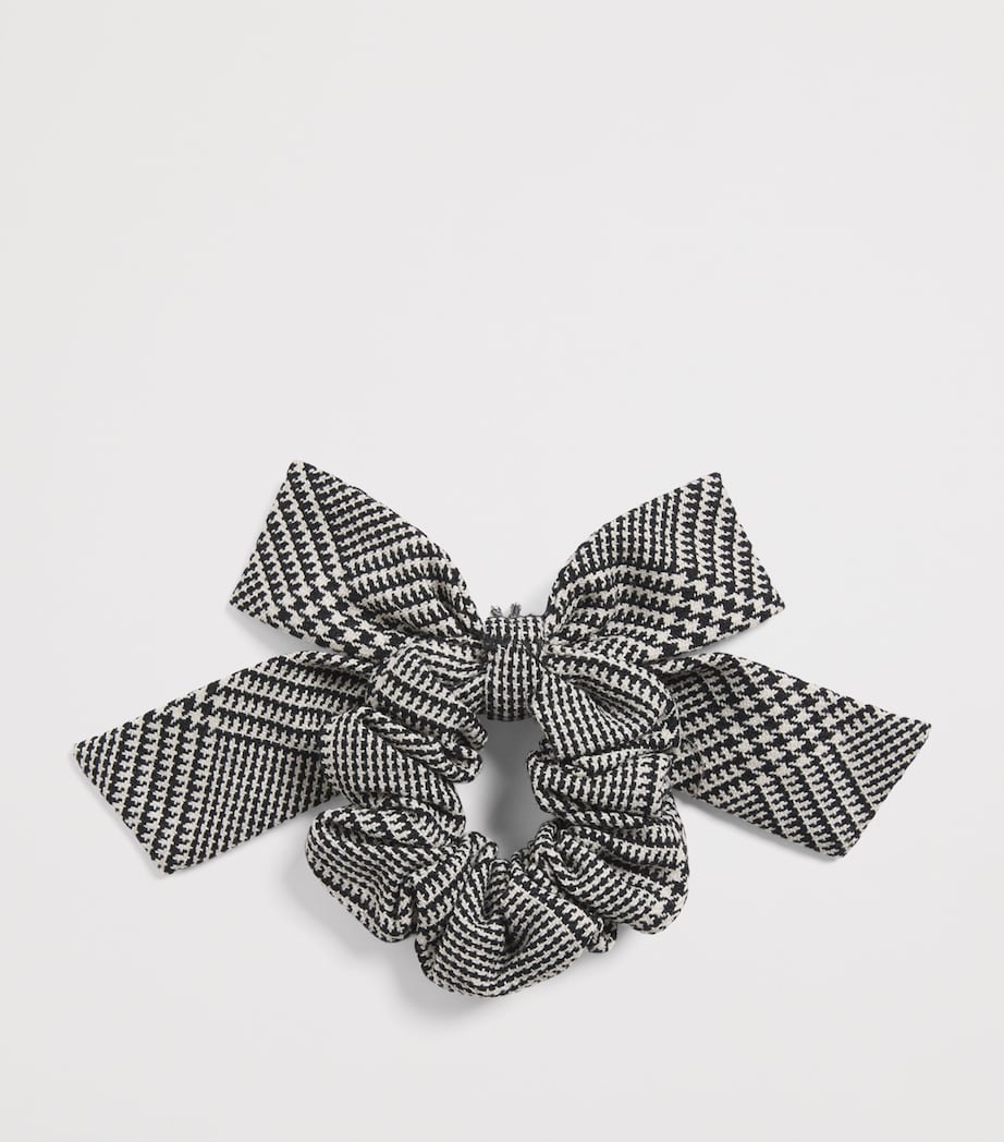 Self-Portrait Kids Wool-Blend Check Hair Bow