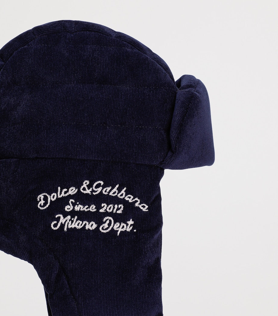 Dolce&Gabbana kids velvet embroidered ear-warmer hat - British product