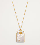 L'ATELIER NAWBAR Yellow Gold, Diamond and Malachite Biladi Palm Necklace