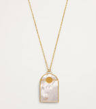 L'ATELIER NAWBAR Yellow Gold, Diamond and Malachite Biladi Palm Necklace