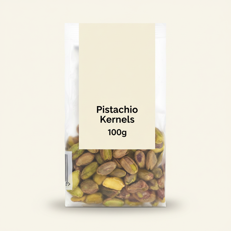 Holland & Barrett pistachio kernels 100g, imported from the UK