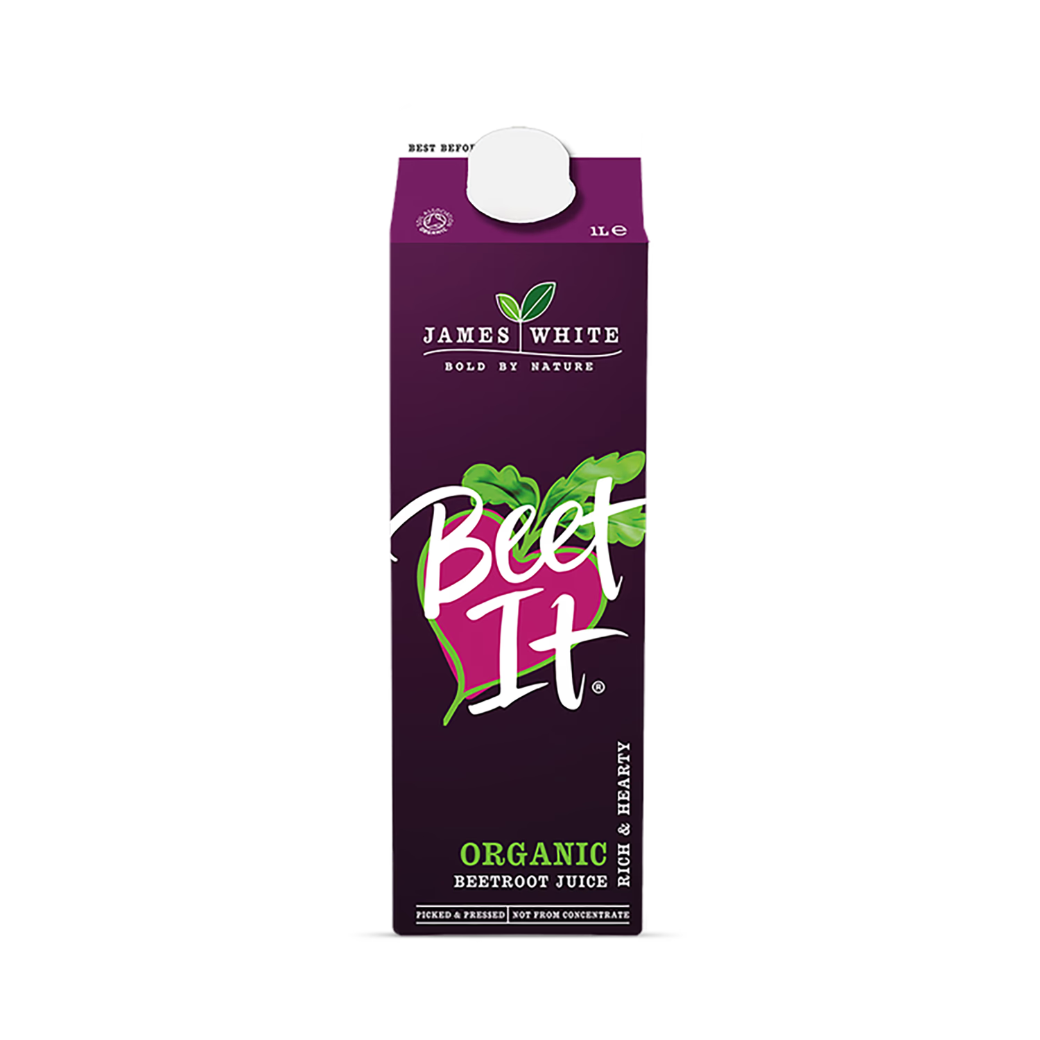 James White Drinks Beet It Organic Beetroot Juice 8x 1L