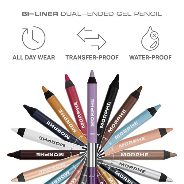Morphe Bi-Liner Dual-Ended Gel Pencil Mild Or Wild, imported from the UK