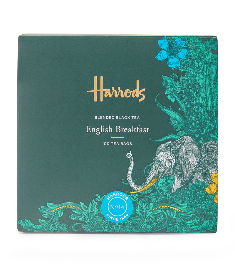 Harrods English Breakfast tea bags 100 tea bags, UK version