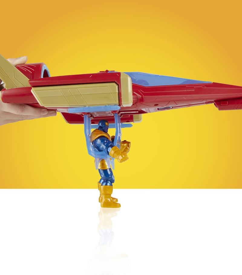 Marvel Iron Man repulsor blast battle jet with included figure, imported from the UK