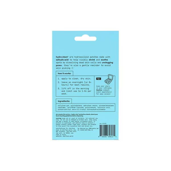 Starface Hydro-Star Salicylic Acid Patches Mini Pack (British brand)