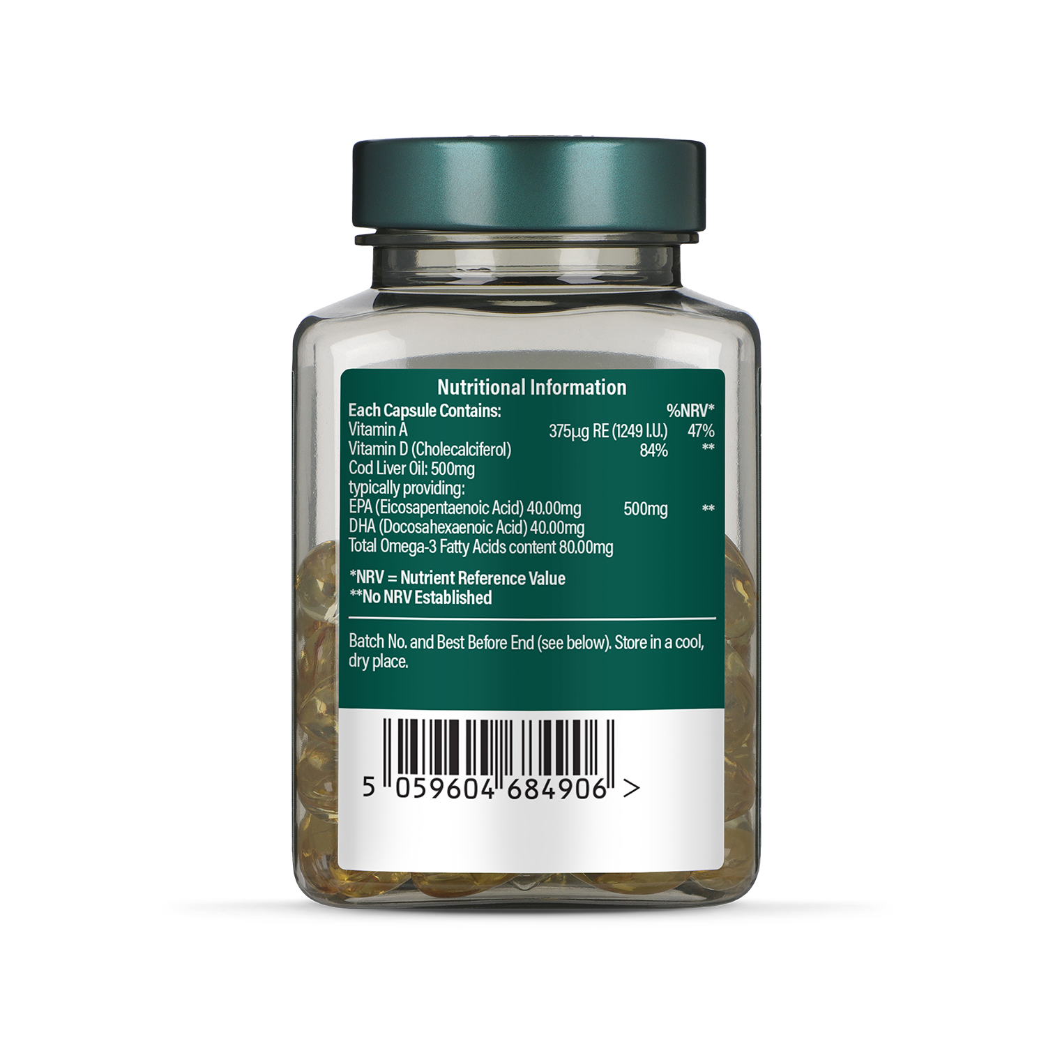 Holland & Barrett Pure Cod Liver Oil 1000mg 240 Capsules - McGrocer