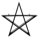 Pentagram Wall Art Black 40cm, imported from the UK